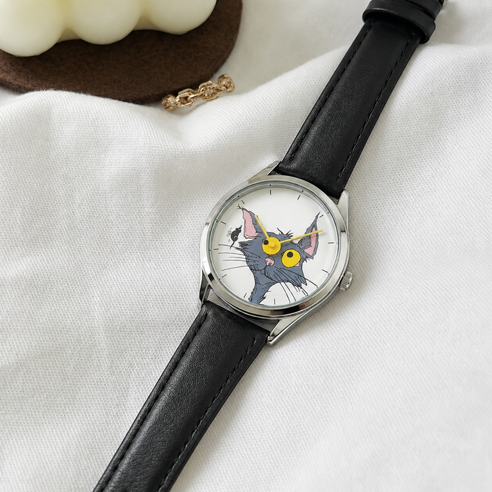The Never Catch Watch | Animated Cat & Mouse Dial – Joker Cat Watch